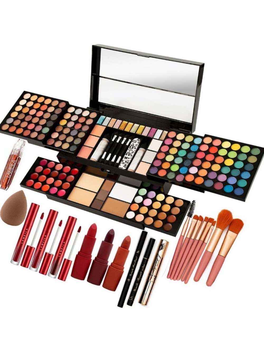 187 Color All-in-One Professional Makeup Palette - Eye Shadows, Lipsticks
